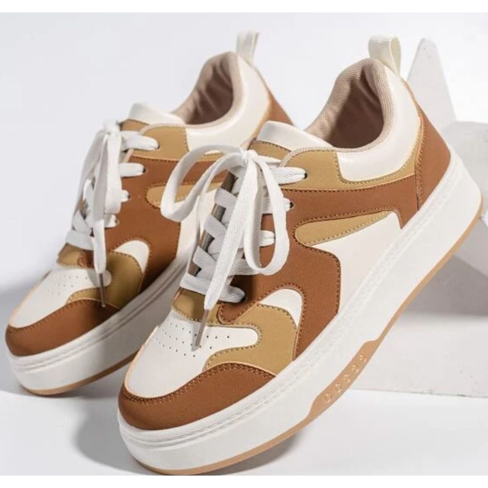 Women's Shein Color Block Lace Up Sneakers, Us11